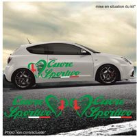 Alfa Romeo Cuore Sportivo coeur X2 - VERT - Kit Complet  - Tuning Sticker Autocollant Graphic Decals