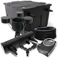 SunSun Kit filtration bassin 60000l 18W Stérilisateur NEO8000 70W Pompe 25m Tuyau Skimmer - 55341