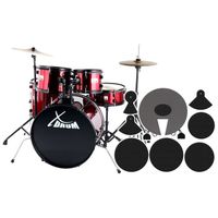 XDrum Rookie 22'' Fusion Batterie Ruby Red plus...