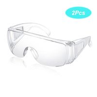 Lunettes de chimie pour la protection des yeux, 2pcs verres anti-poussière transparents anti-poussière travaillant des lunettes de