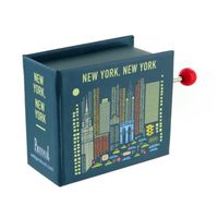 Boîte à musique - LUTECE CREATIONS - New York, New York - Mécanisme musical de 18 notes - Bleu