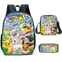 Pokemon sacs à dos Garçons Filles,Ensemble 3 Pièces