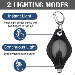 Mini Lampe Torche LED Ultra Puissante 1200 Lm Avec Porte-clés - Noir Et Argent