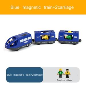 CAMION ENFANT Bleu 2chariot - Ensemble de jouets de train électr