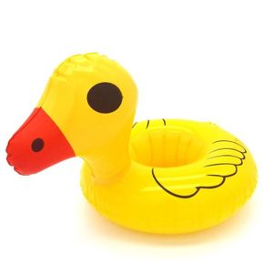 BOUÉE - BRASSARD Flotteur de piscine gonflable en forme de canard pour enfant, porte gobelet pour téléphone, 1 pièce