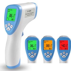Pr/écis et Rapide Thermom/ètre Frontal Infrarouge Num/érique Sans Contact avec /Écran LCD et R/étro-Eclair/és Tricolores Thermom/ètre /électronique infrarouge