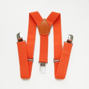 BRETELLES Vêtements - lingerie,Bretelles élastiques pour bébés garçons et filles,Clips au dos en Y,couleur unie,accessoires - fluo orange