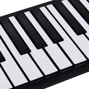 UFLIZOGH Piano Claviers 88 Touches Numerique Flexible Portable Rechargeable 2 Haut-parleur Int/égr/é Piano Roll Up Pliable pour Debutant