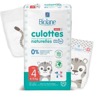 COUCHE Couche Jetable Bebe - Limics24 - Couches Culottes Naturelles Taille 4 - 0 Fuite Pendant 12 Pack