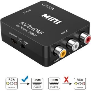 ADAPTATEUR AUDIO-VIDÉO  Adaptateur RCA vers HDMI, Adaptateur vidéo Mini AV
