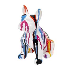 STATUE - STATUETTE Statuette Bulldog Céramique 20 cm - Élégance Contemporaine pour une Déco Unique - Moderne, Colorée et Élégante