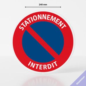 Panneau pvc interdiction de stationner parking privé - Autosignalétique