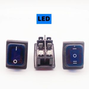 HUAREW bleu rond LED interrupteur à bascule boîtier étanche 3