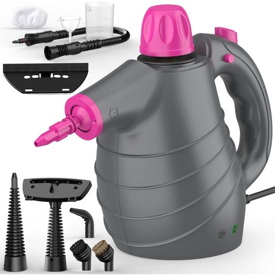 Nettoyeur Vapeur Portable KOITAT Avec 10 Accessoires - Vapeur à 105°C - Pour Meubles, Voiture, Sols - Naturel Et Sans Produits Chimiques