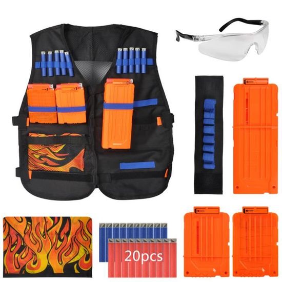Kit gilet tactique enfants pour les jeux Nerf