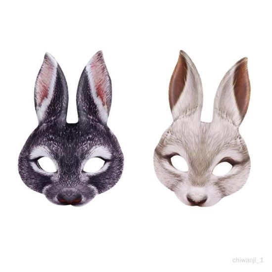 Masque Lapin Blanc Pour Fête De Pâques Et Cosplay - Accessoire Réutilisable Pour Spectacles Et Carnavals