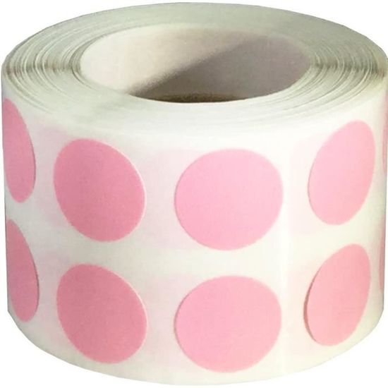 1000 Pcs Etiquettes Autocollantes Rondes, 2,5cm/1" Étiquettes