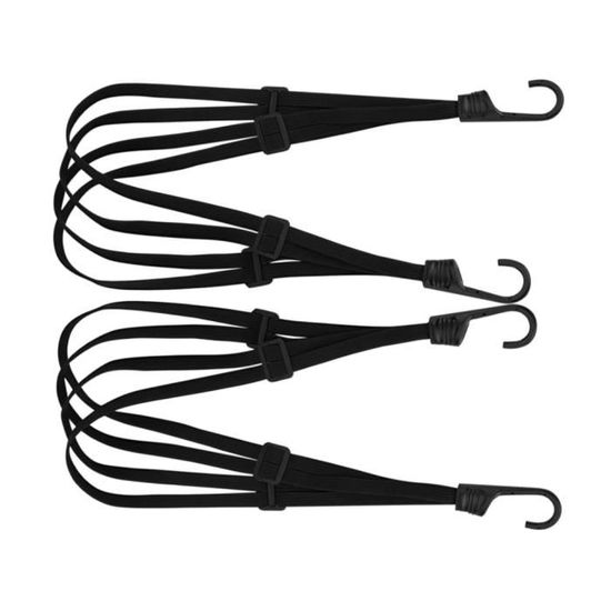 JINJUMEI Filet Pour Casque Moto, Sangle Bagage Elastique 60cm Avec Crochets, Pour Vélo Moto Net Moto Filet Transport Fixer Casque Bagage Sac