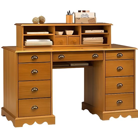 Bureau Du Notaire Pin Massif Miel De Style Anglais Achat Vente Bureau Bureau Du Notaire Pin Massi Pin Massif Metal Bois Soldes Sur Cdiscount Des Le 20 Janvier Cdiscount