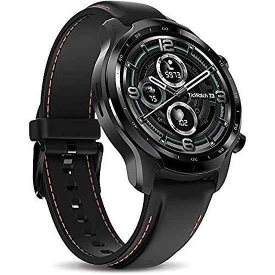 TicWatch Pro 3 LTE Montre connectée, Wear OS by Google, Qualcomm Snapdragon Wear 4100 Plateforme, suivi du sommeil de la fréquence