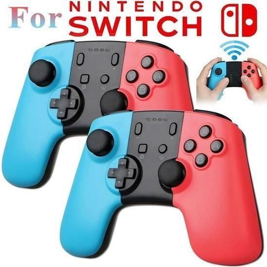2pc Manette Pour Nintendo Switch Switch Pro Sans Fil Controleur Gamepad Console De Jeu Cdiscount Informatique