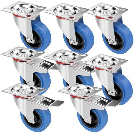 Kit de Roulettes pour Meubles Charge Lourde-Roulettes pour meubles-Roulette charge lourde - Charge de 400 kg-4 roulettes Pivotantes - Bricolage Kit de Roulettes pour Meubles Charge Lourde-Roulettes pour meubles-Roulette charge lourde - Charge de 400 kg-4 roulettes Pivotantes - Bricolage