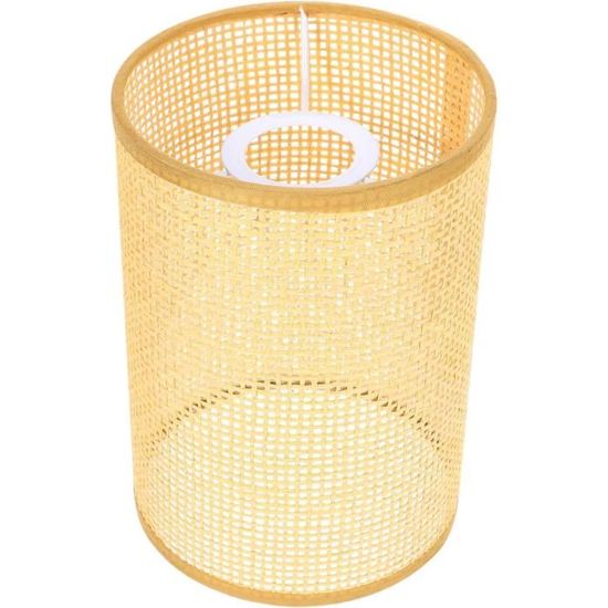 Abat-jour Rotin Naturel Tissé E27/E14 – Style Boho Rustique Pour Lampe De Table, Lustre Ou Applique