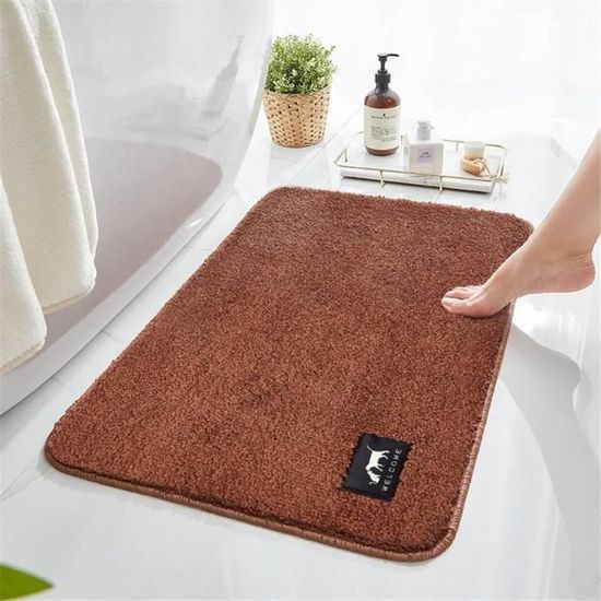 Tapis De Salle De Bain Super Absorbant Et Antidérapant, 40x60 Cm, Lavable En Machine, Poils Courts Denses, Kaki - 4