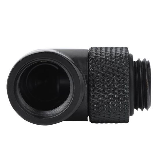 Raccord Rotatif 45° G1/4 Pour Watercooling PC – En Laiton Nickelé, Noir, Pour Circuits De Refroidissement CPU - 5