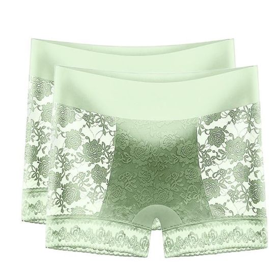 Lot de 4 Femme Caleçon Taille Haute Dentelle - Boxer/Hipster Noirs, Sous- vêtements Doux Respirants, Basics Black - Prêt-à-Porter