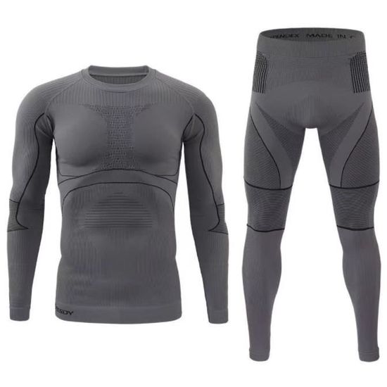 Sous-vêtement Thermique Homme HFX Performance, Manches Longues, Gris, Taille L, Neuf