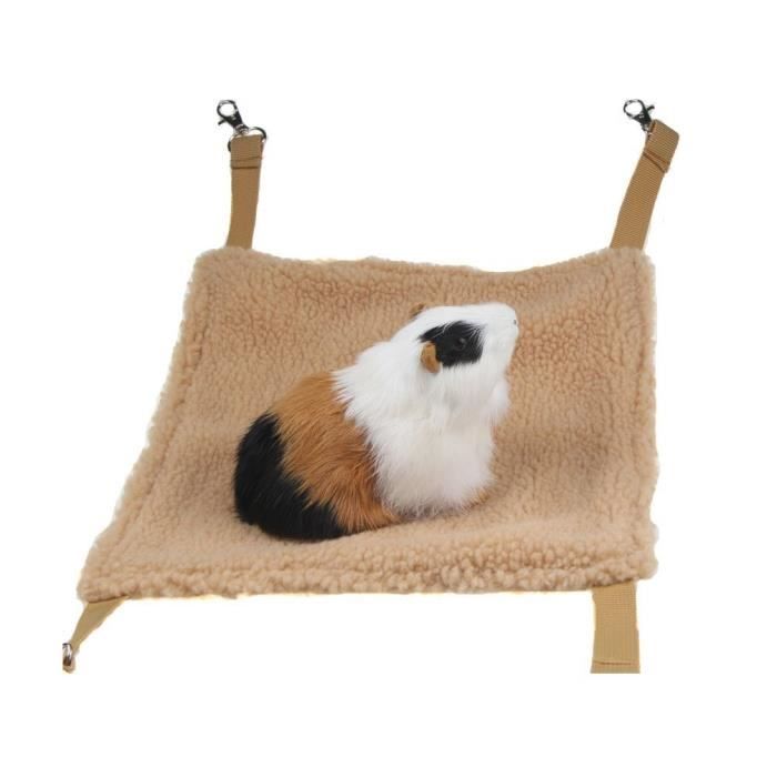 Emours Petit Animal Hamac pour hamster à suspendre Lit Cage Jouets pour souris rats Furet chinchilla et bien plus encore, Marron: