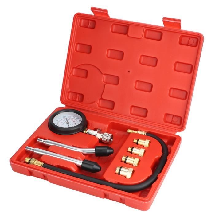 Outillage Outil de testeur de compression de moteur de système de jauge de pression d'huile de voiture universelle 8pcs