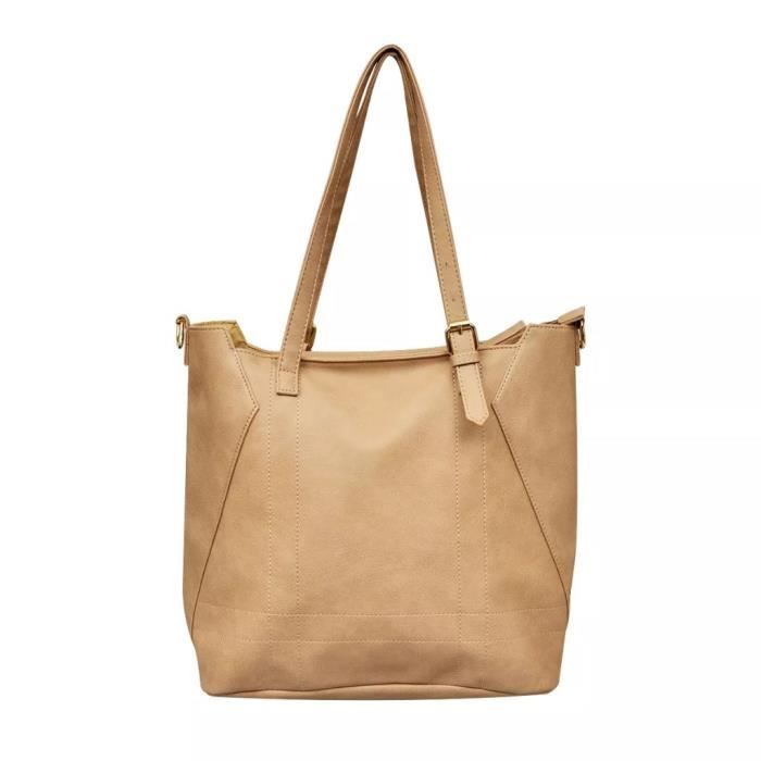 Sac cabas carré beige -PAI