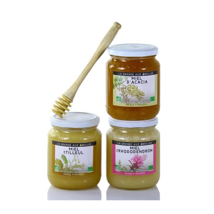 Assortiment de Miels Bio et naturels - Lot de Miels Français de haute qualité