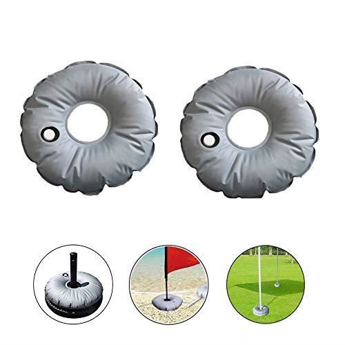 Kingt Plage Drapeau Bannière Poids Poids Tuyau Poids Base pour beachf laggen Parasol Parapluie de lestage rempli D'eau (10 L)