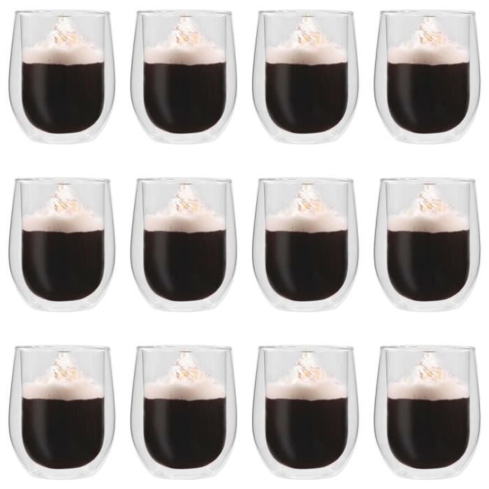 Magnifique -Verres à thé double paroi 12 pcs 320 ml