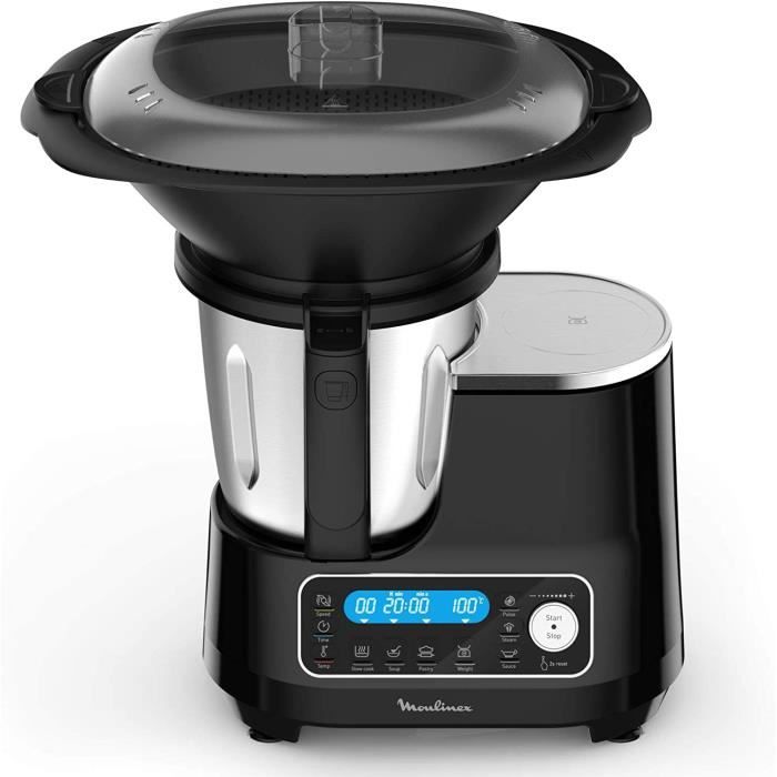 MOULINEX CLICKCHEF Robot Cuiseur multifonction 5 programmes automatiques Robot cuisine compact 25 fonctions Balance cuisine intégrée