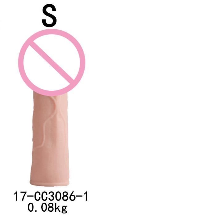 Étendre réutilisable pénis retard impuissance contraceptif préservatif Extension G point doux cristal pénis - Type 17-CC3086-1 #B