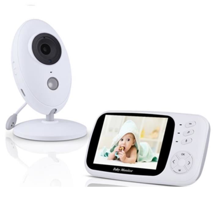 BABY PHONE - ECOUTE BEBE,Moniteur vidéo couleur sans fil 3.5 pouces portable sécurité bébé, caméra nounou IR, Vision nocturne,
