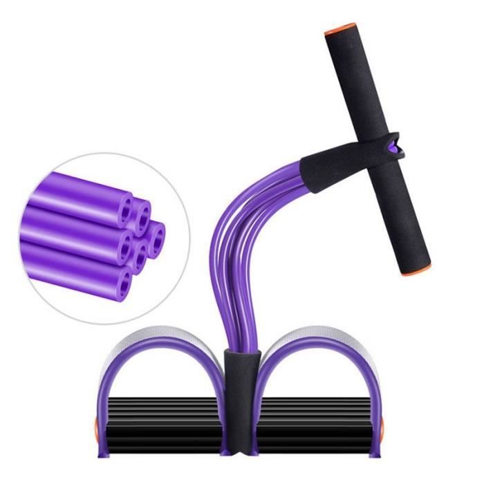 Bandes de Résistance Corde élastique Pédale Fitness Corde D'entraînement Multifonction Physique Gym Fitness-Violet