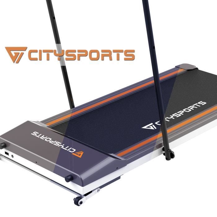 CITYSPORTS Tapis de Course Electrique Pliable, Moteur 500W, Vitesse Réglable, Ecran LCD, Idéal pour la Maison et Le Bureau