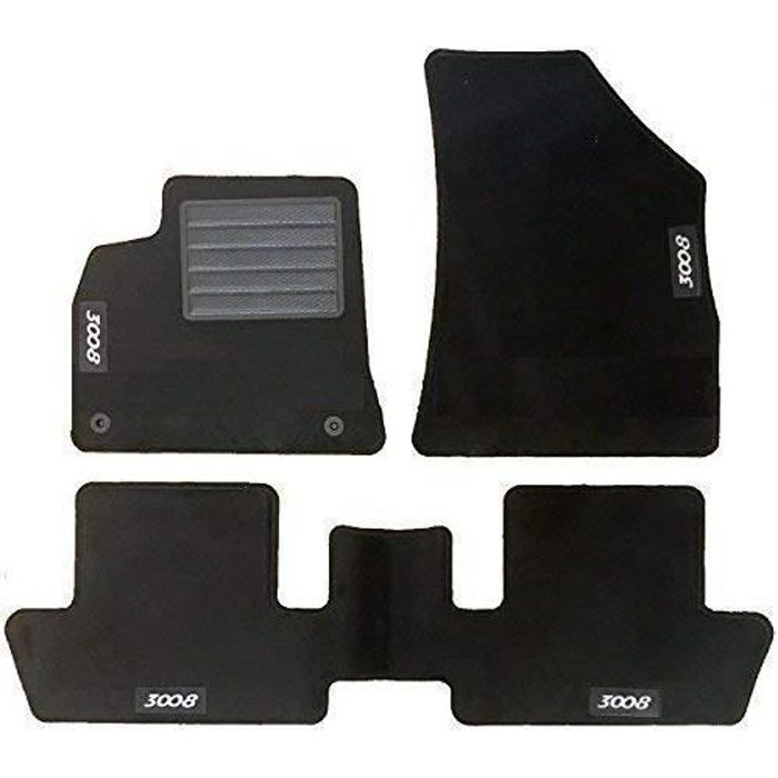 Jeu de 4 tapis moquette pour PG 3008 I° 2009>2015