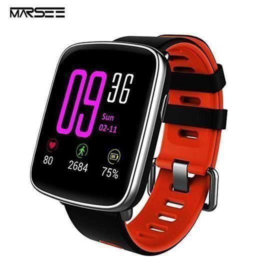 Montre Connectée pour iPhone et Android, Smartwatch étanche IP68 Montre Sport avec Réveil,Appel SMS Afficher pour Femme Homme A453