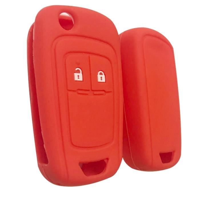 Coque clé,Clé à clé pour Opel Insignia Vauxhall En Silicone, etui à clé pour Buick Regal Lacrosse, Encore Excelle GT-XT - Type red