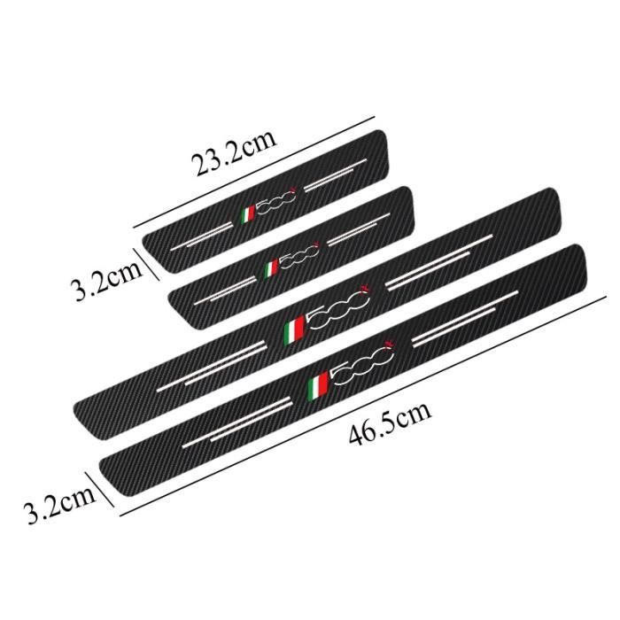 Couleur 4pcs 500x 1 Paquet de Nouveaux Autocollants de Seuil de Porte de Protection De Voiture Pour Fiat Pand