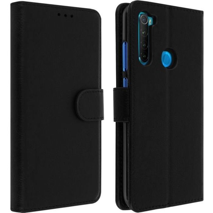 Étui Xiaomi Redmi Note 8 Housse Intégrale Porte-cartes Fonction Support noir Noir