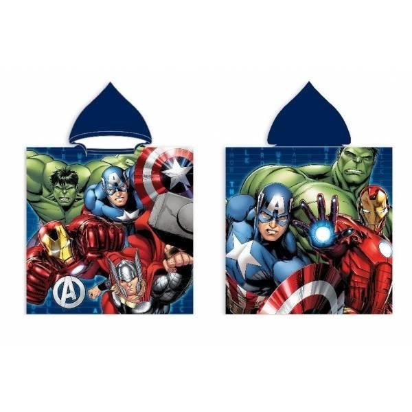 Poncho de bain à capuche Avengers Marvel 55 x 110 cm