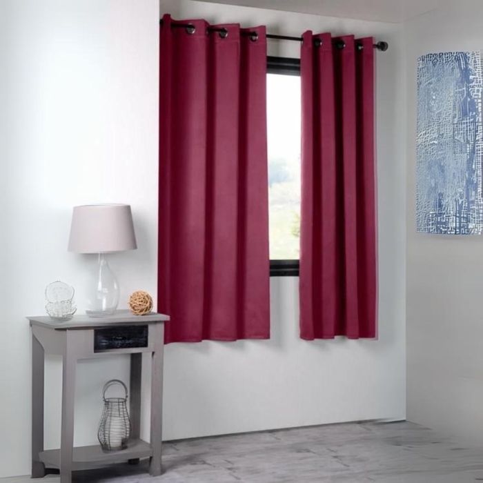 Rideau Occultant Uni 210gr-m2 Framboise 135 x 180 cm