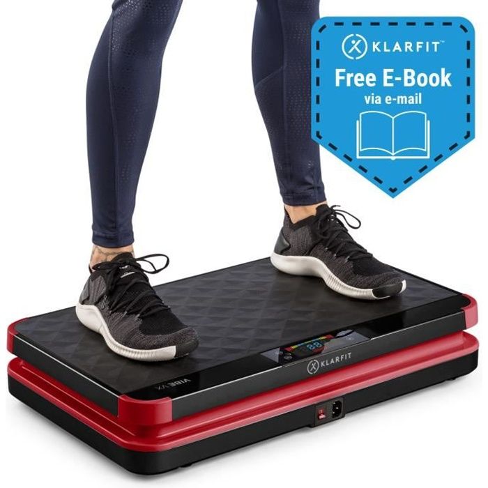 Klarfit Vibe VX Plateforme vibrante & oscillante cardio fitness avec écran d´affichage LCD - 3 modes 20 vitesses - 200W - noir